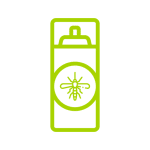 Spray Insecticide Anti-Moustique : Élimination Rapide Icône de bombe aérosol verte pour insecticide, représentant un produit anti-moustiques ou anti-insectes en spray.